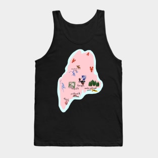 Maine Illustration Tank Top